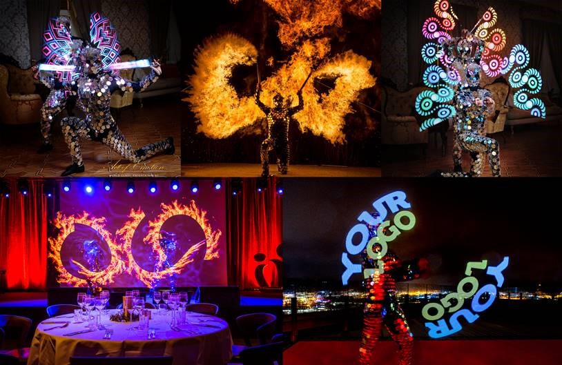 Mirror Man LED show - Julien Dauphin är en internationellt etablerad och mycket erfaren magiker som fått sin skolning vid anrika Magic Castle i Las Vegas. Hans utstrålning på scenen är mycket stark och han har ett sätt att fånga och manipulera publiken på som är väldigt unik. Har man sett honom så minns man honom.