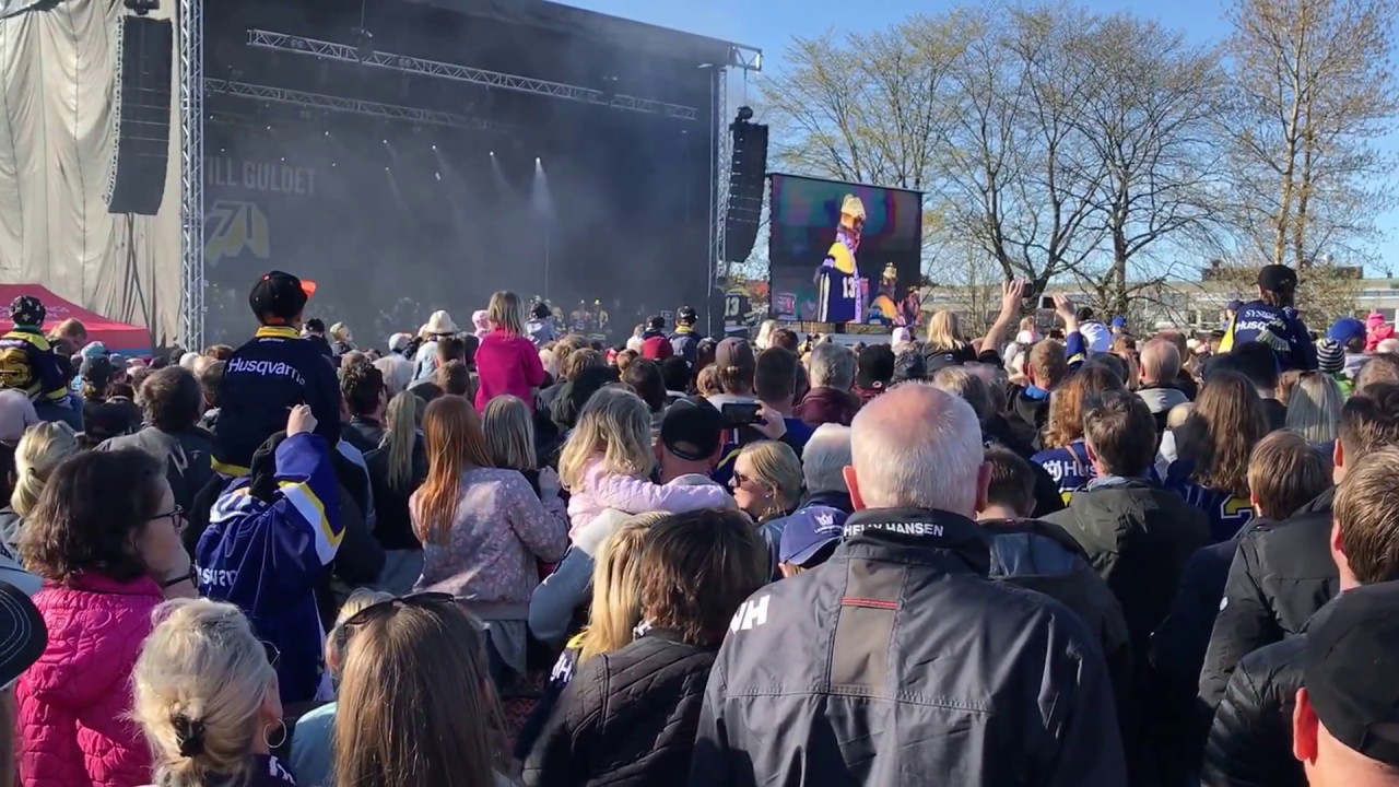 HV71 SM guld2017 Knektaparken - Fyra gånger har vi (hittills) fått äran att hjälpa till med scen, ljud, ljus, bild och annan inramning när Jönköpings hockey-hjältar har hyllats för sina framgångar på isen.