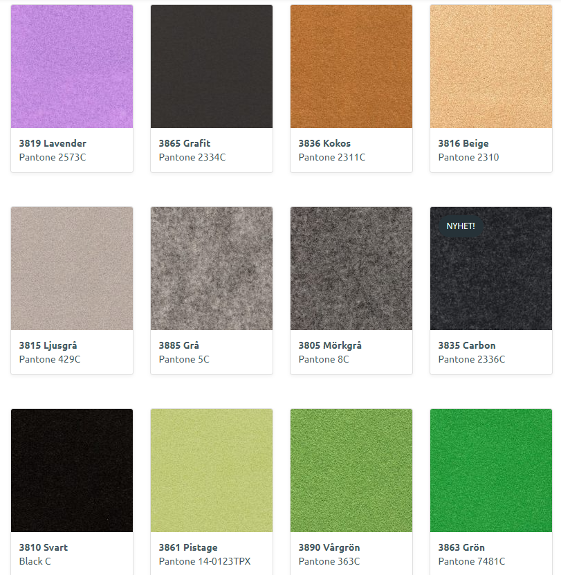 Nålfiltsmatta för mässa & event - COLOR - Nålfiltsmatta för mässa & event är en produkt som kan användas på ett enkelt och kostnadseffektiv sätt i de flesta sammanhang. Den finns i de flesta färger som man kan behöva och man kan få mattan levererad med eller utan skyddsplast. Nålfiltsmatta för mässa & event - COLOR - Bild 2