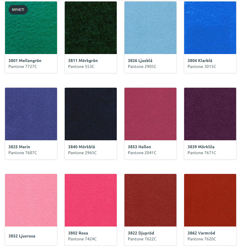 Nålfiltsmatta för mässa & event - COLOR - Nålfiltsmatta för mässa & event är en produkt som kan användas på ett enkelt och kostnadseffektiv sätt i de flesta sammanhang. Den finns i de flesta färger som man kan behöva och man kan få mattan levererad med eller utan skyddsplast. Nålfiltsmatta för mässa & event - COLOR - Bild 3