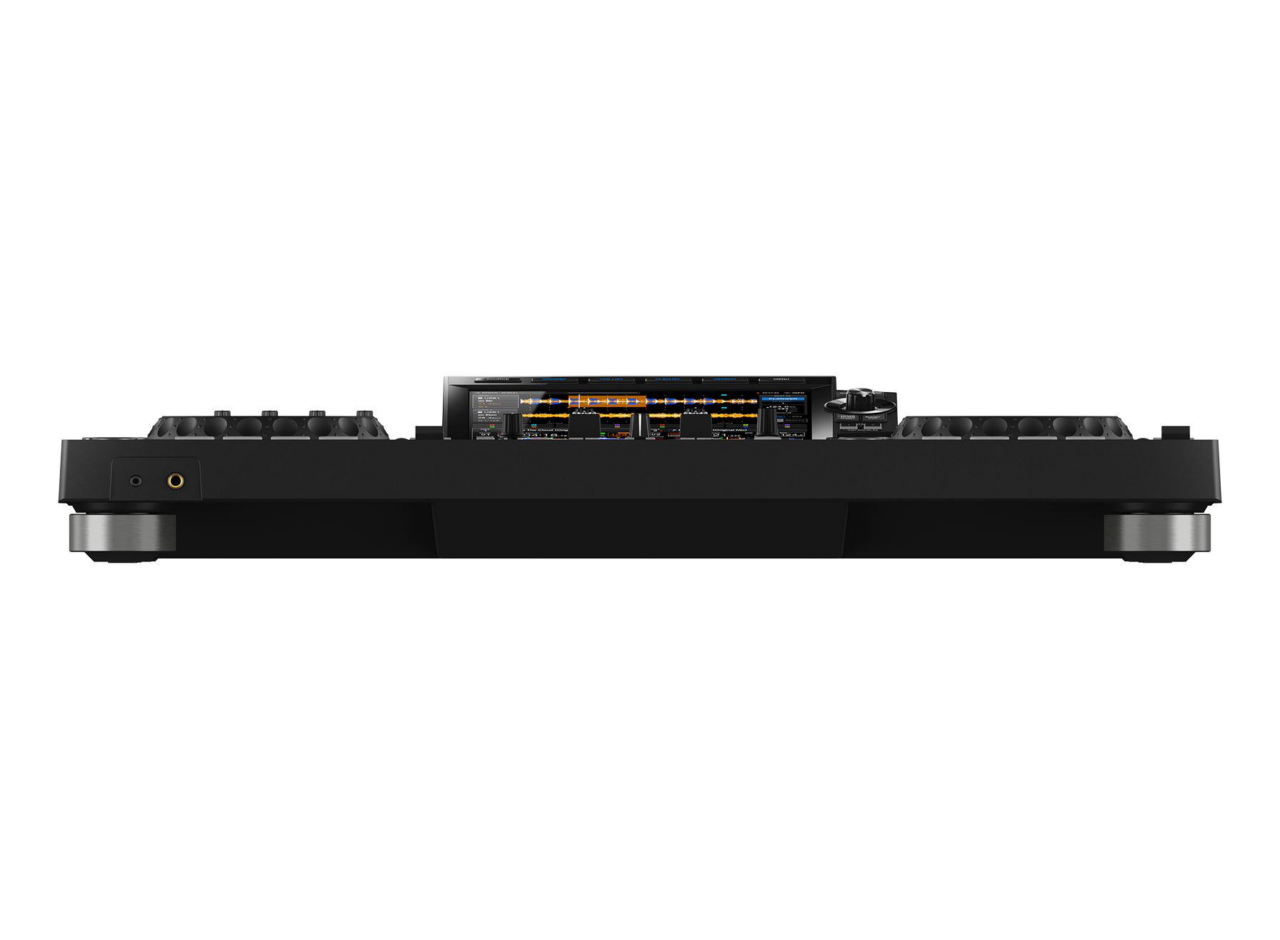 Pioneer XDJ-RX3 - Pioneer XDJ-RX3 är en standalone DJ-kontroller med två deck som tagit inspiration och funktioner från CDJ-3000 och DJM-900NXS2. Den är utrustad med stor 10,1" högupplöst touchscreen, två joghjul med display i mitten och justerbart motstånd, flera typer av effekter, åtta pads med Gate Cue, två mikrofoningångar och mycket mer. Du kan spela musik direkt från USB-minne eller ansluten till din dator via Rekordbox Performance alternativt Serato DJ Pro. Pioneer XDJ-RX3 - Bild 4