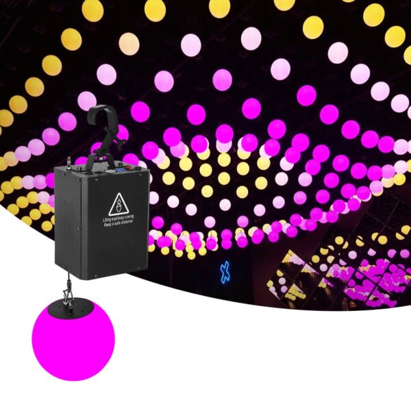 Kinetic LED-glob med vinsch
